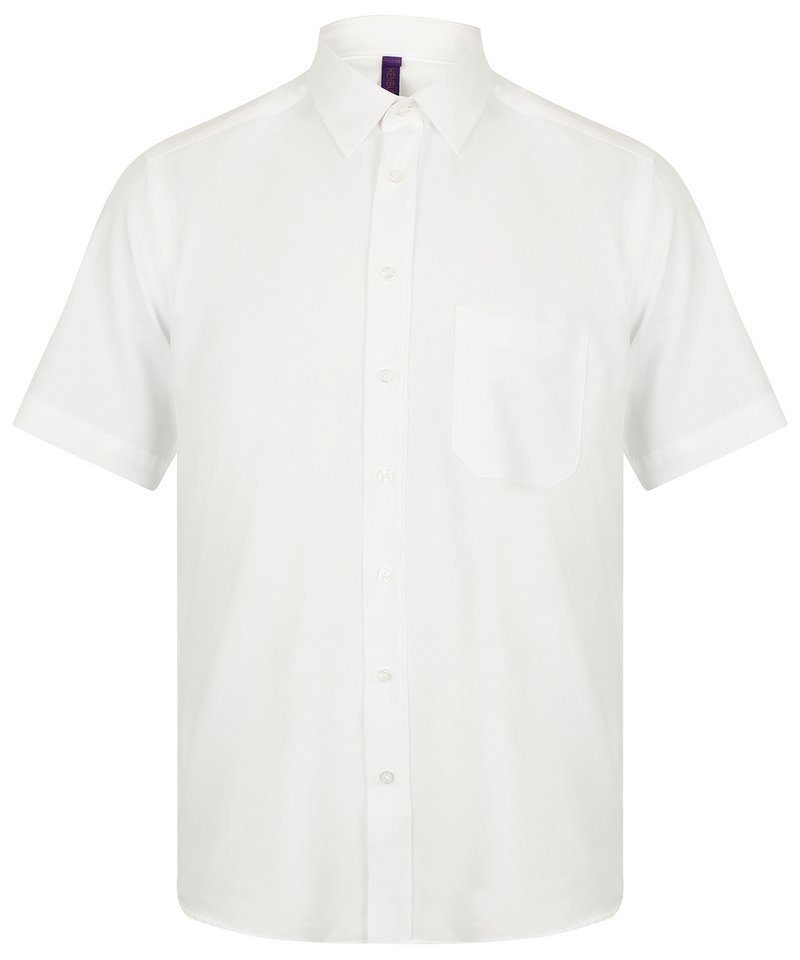 Henbury Men's Wicking Yarn Anti-Bacterial Short Sleeve Shirt HB595
