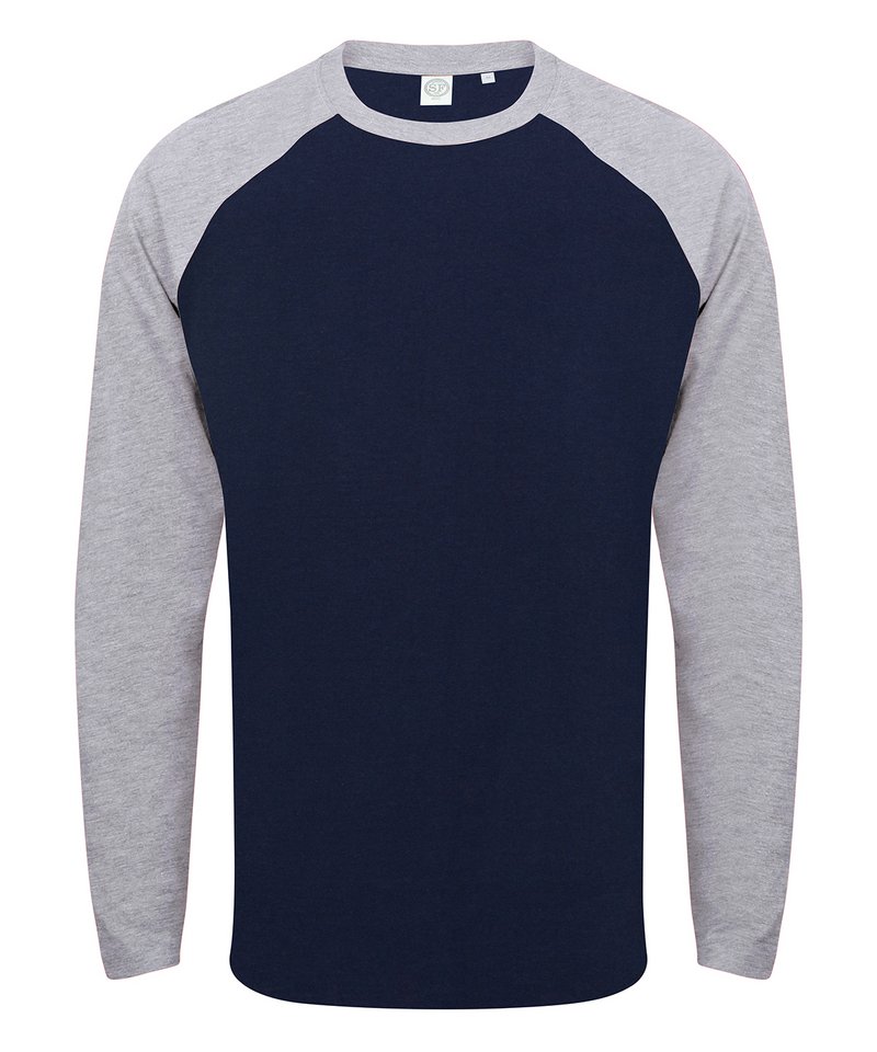 Skinni Fit Men's Long Sleeve Long Fit Baseball T-Shirt SF271